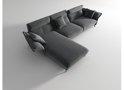 Bankstel Stof L-vorm Bank Woongebied Hoekbank Set Modern Ontwerp Bankstellen