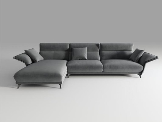 Bankstel Stof L-vorm Bank Woongebied Hoekbank Set Modern Ontwerp Bankstellen