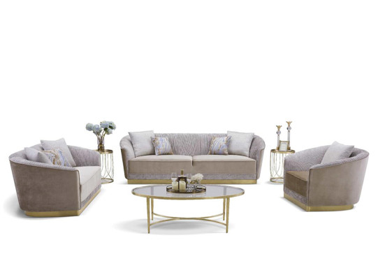 Bankstel 3+2+1 zits set design bankstellen gestoffeerde banken Moderne bank fluweel