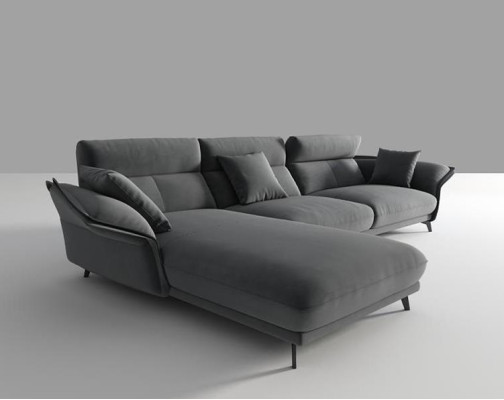 Bankstel Stof L-vorm Bank Woongebied Hoekbank Set Modern Ontwerp Bankstellen