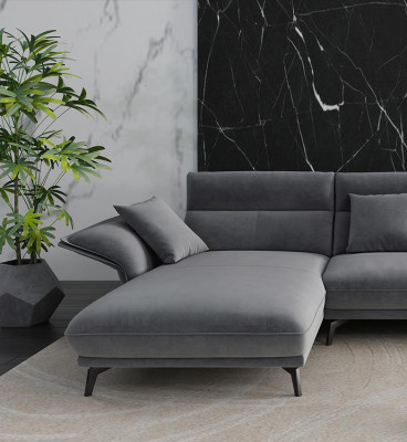 Bankstel Stof L-vorm Bank Woongebied Hoekbank Set Modern Ontwerp Bankstellen