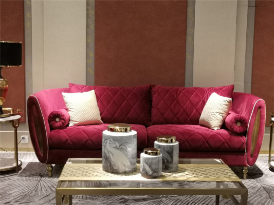 Ontwerp 4-zits gestoffeerde bank Luxe bank - Italiaanse stijl woonkamer meubels
