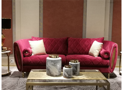 Ontwerp 4-zits gestoffeerde bank Luxe bank - Italiaanse stijl woonkamer meubels