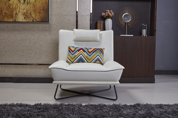 Luxe stoel gestoffeerde cocktail relax lounge clubstoelen meubels ontwerp fauteuil wit