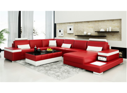 Designer bank bank hoekbank luxe gestoffeerde set woonlandschap U-vorm nieuw