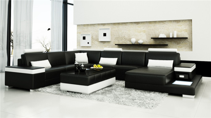 Designer bank bank hoekbank luxe gestoffeerde set woonlandschap U-vorm nieuw