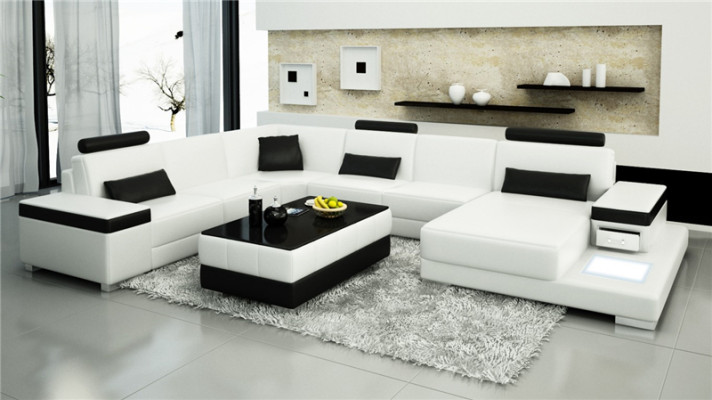 Designer bank bank hoekbank luxe gestoffeerde set woonlandschap U-vorm nieuw