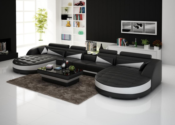 Leren hoekbank bank bank bank bankstel woonlandschap leren bankstel set U-vorm  leren hoekbankstel bankstel bankstel bankstel set U-vorm