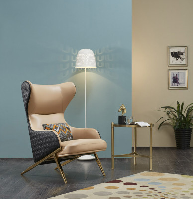 Fauteuil Ontwerp Bank Bank Bank Leer Lounge Club Bekleding Zetel Luxe Turkoois Nieuw