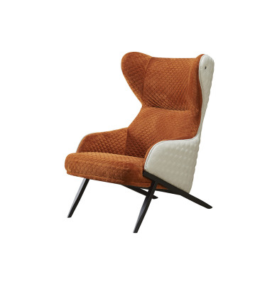 Fauteuil Design Bank Bank Zitter Luxe Beige Nieuw Relax Leder Lounge Club Bekleding