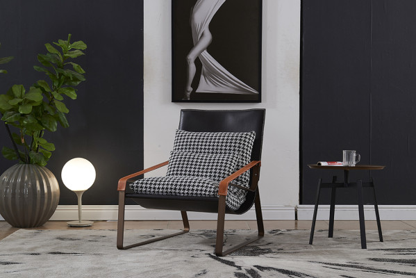 Fauteuil Ontwerp Bank Bank Relax Leer Lounge Club Beklede Stoel Luxe TV