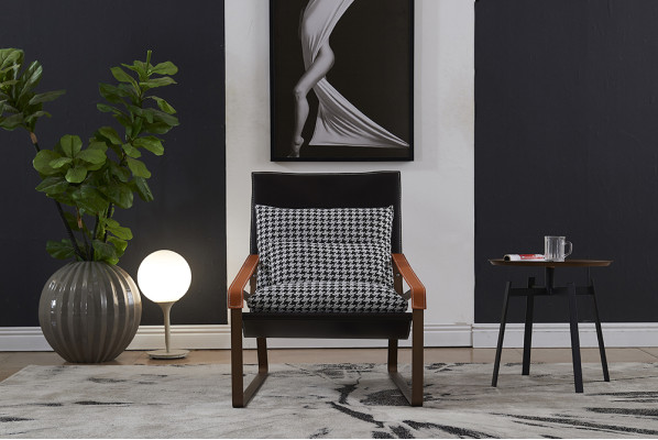 Fauteuil Ontwerp Bank Bank Relax Leer Lounge Club Beklede Stoel Luxe TV