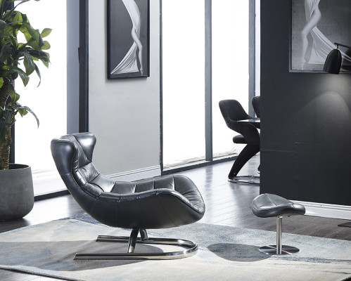 Fauteuil Ontwerp Bank Bank Zitsbank Leer Lounge Club Bekleding Luxe Oor Zit Ontspannen