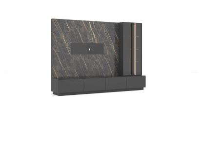 Designer wandmeubel 6-delig luxe houten meubels woonkamer meubels grijs modern