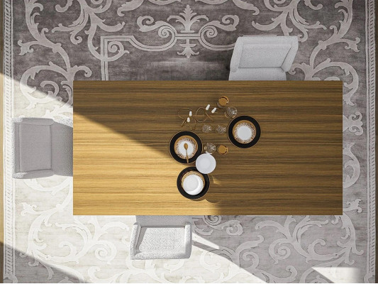 Luxe Groep Textiel Bekleding 4x Stoelen Houten Eettafel Eetkamer Ontwerp Set