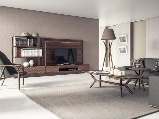 Luxe woonkamer wandmeubel tv-standaard houten meubels boekenplanken Nieuwe tv-frame