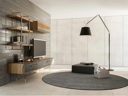 Modern set TV-standaard ontwerp woonkamer woonkamer wandplank luxe wandkast