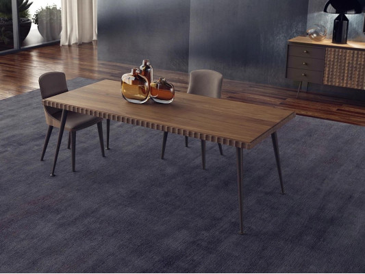 Luxe set van 3 delen tafel hout eettafel eetkamer compleet 4x stoelen meubels