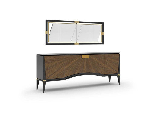 Luxe Moderne Meubels Eetkamer Eettafel Ontwerp 4x Stoelen Eethoek Dressoir
