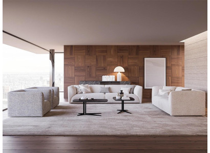 Bankstel Beklede meubelen 2x Driepersoons bank Luxe 2 fauteuils bank 3+3+1+1