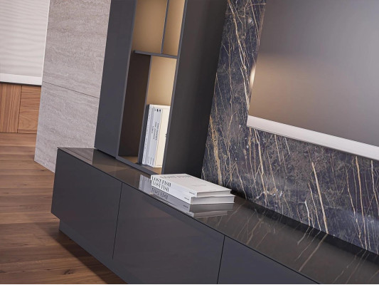 Woonkamerset Complete set van 6 delen Designer wandmeubel Houten meubels Luxe inrichting