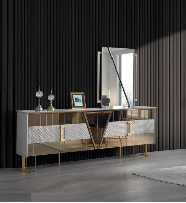Moderne dressoir eetkamer meubels luxe inrichting Nieuwe spiegel