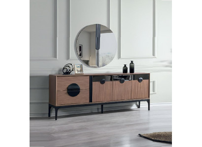 Modern dressoir met spiegel Eetkamer meubels Luxe Compleet Nieuw