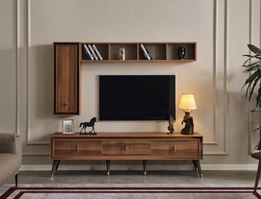 Woonkamerset TV-standaard wandkast plank luxe meubilair modern set nieuw