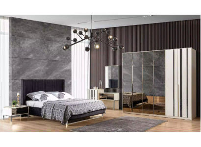 Bed 2x Nightstands 6 pieces. Bedrooms Wardrobe Design Modern Luxury