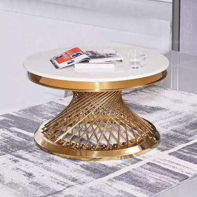 Salontafel Design Woonkamer Luxe Roestvrij Stalen Ronde Bijzettafels Meubels