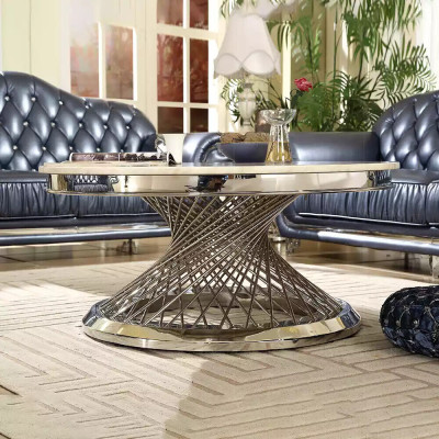 Salontafel Design Woonkamer Luxe Roestvrij Stalen Ronde Bijzettafels Meubels