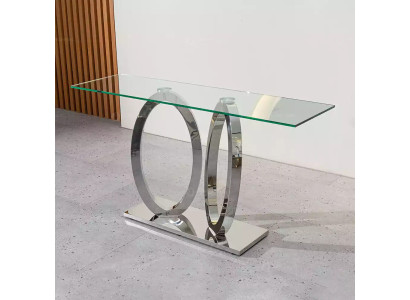 Ontwerper luxe console tafel consoles tafels roestvrij staal met glasontwerp