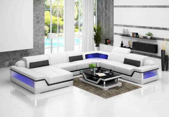 Hoekbank hoekbank bekleding hoekbank 2-delig set Nieuw Moderne woonkamer