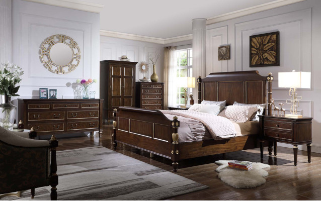 Slaapkamerset Bed 2x Nachttafels Luxe nieuw 3-delig Ontwerp Modern Hout