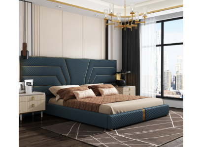 Luxe slaapkamer bed dubbele bedden design meubels bedframe hotel