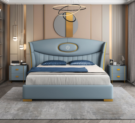 Bed Slaapkamer Modern Bedframe Nieuw Bedbekleding Ontwerp Luxe Meubels