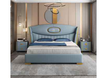 Bed Slaapkamer Modern Bedframe Nieuw Bedbekleding Ontwerp Luxe Meubels