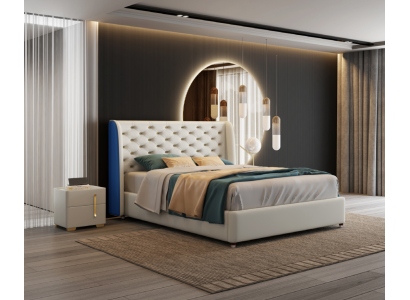 Slaapkamer meubel ontwerper bed bedframe tweepersoonsbedden elegantie hout