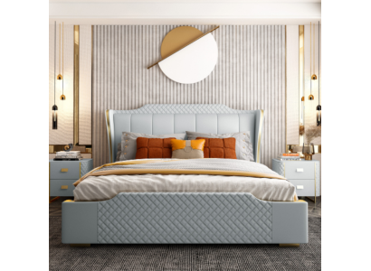 Bed Kussen Design Luxe Dubbele Hotelbedden Slaapkamer Kunstleer