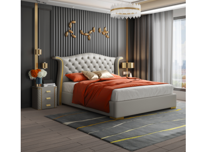 Chesterfield tweepersoonsbed slaapkamer gestoffeerd luxe bedden 180x200cm.