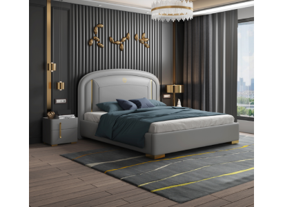 Tweepersoonsbed Bed Hout Design Luxe Meubels Gestoffeerd Bed Ontwerpbed Bedden