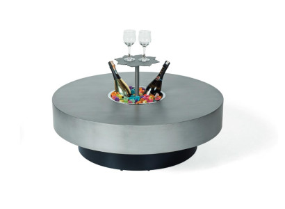 Ontwerpkoffietafels Tafel Luxe Roestvrijstalen tafels rond grijs meubels 100cm