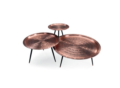Designer salontafelset 3x woonkamer roestvrij staal Moderne luxe tafels