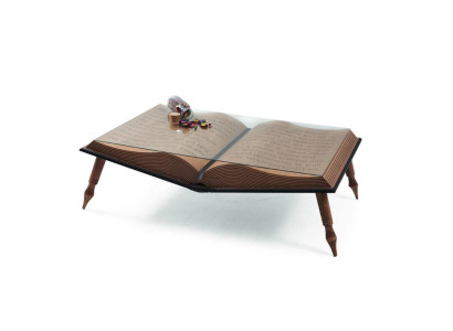 Ontwerper salontafel woonkamer bruin Boek luxe meubels 126x80cm.