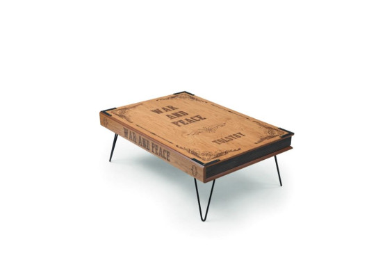 Salontafel Designer Tafel Bruin Meubels Tafels Woonkamer stijlvol Tolstoy Boek