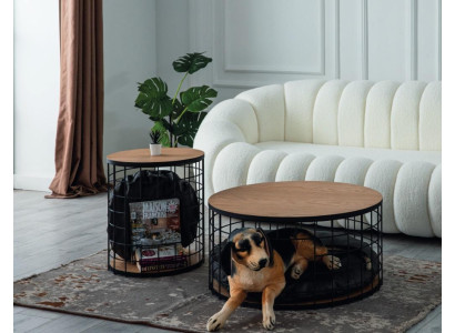 Design Set 2x Salontafel Hondenhok Luxe meubels voor woonkamer Salontafels