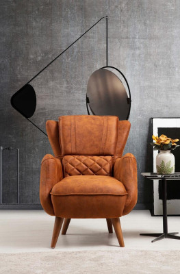 Fauteuil Ontwerp Bank Luxe Woonkamer Bekleding Zitter Modern Nieuw Meubelen