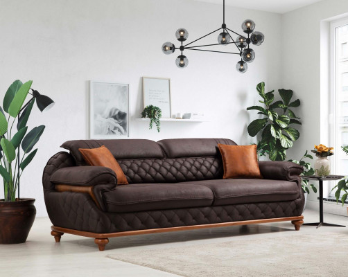 Woonkamer gestoffeerde bankstellen Modern driezitsbank Bank Luxe gestoffeerde meubels