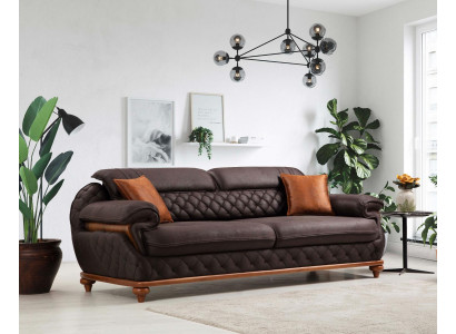 Woonkamer gestoffeerde bankstellen Modern driezitsbank Bank Luxe gestoffeerde meubels