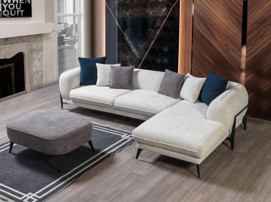 Woonkamer hoekbank L-vorm gestoffeerde banken luxe modern meubilair bank bank